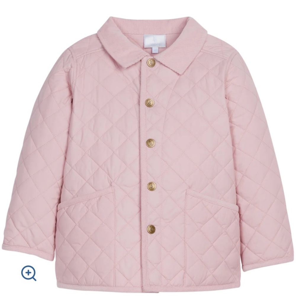 Quilted Little English jacket light pink. Size 3T